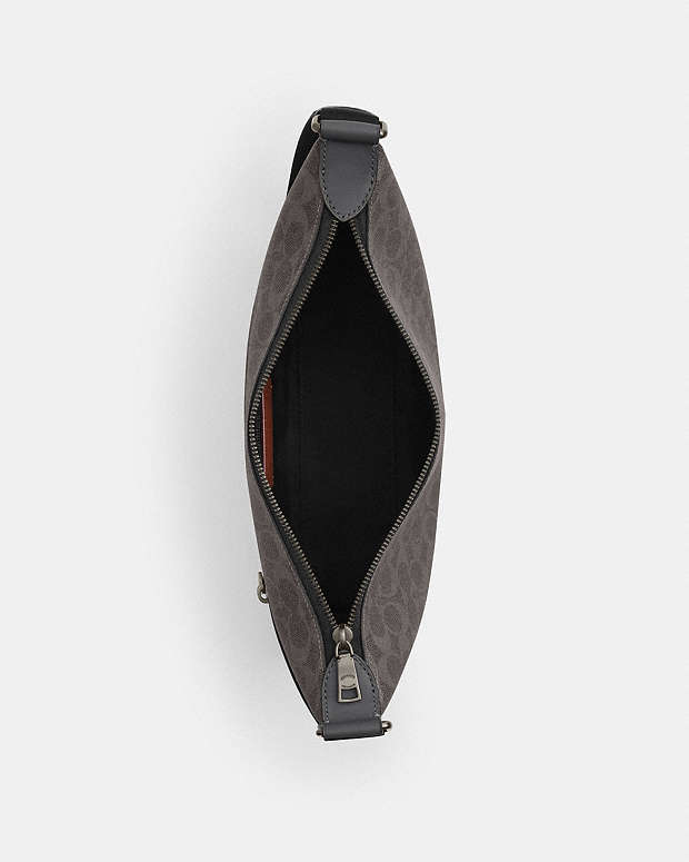 Small Finn Crossbody Bag With Pouch In Signature Canvas Signature Canvas-Qb-Grey-Charcoal Signature Canvas-Qb-Grey-Charcoal