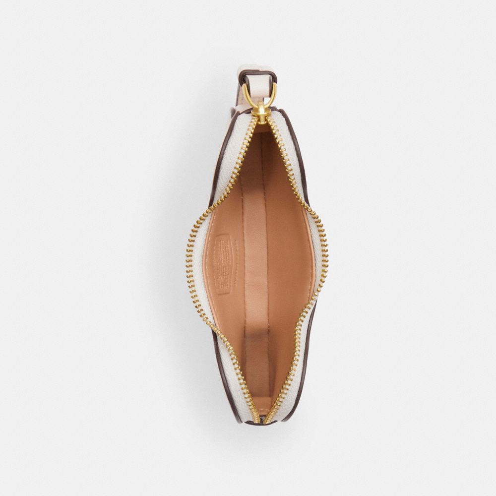 Coach Bone Coin Case Gold Chalk