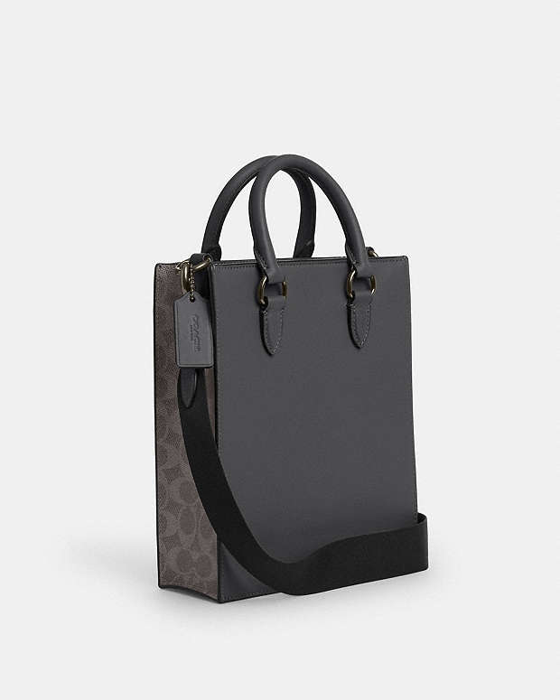 Dylan Tote Bag In Signature Canvas Signature Canvas-Qb-Grey-Charcoal Signature Canvas-Qb-Grey-Charcoal