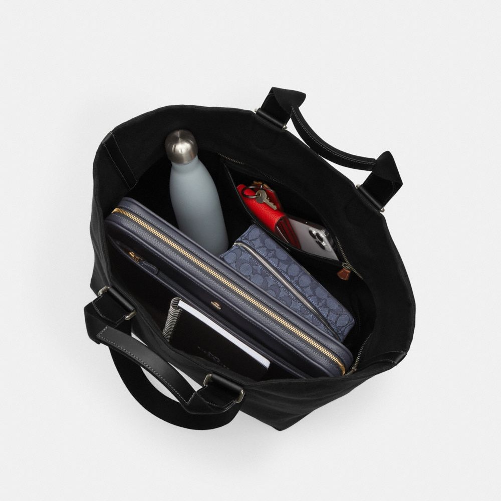 Coach Tour Tote Bag Gunmetal Black Multi