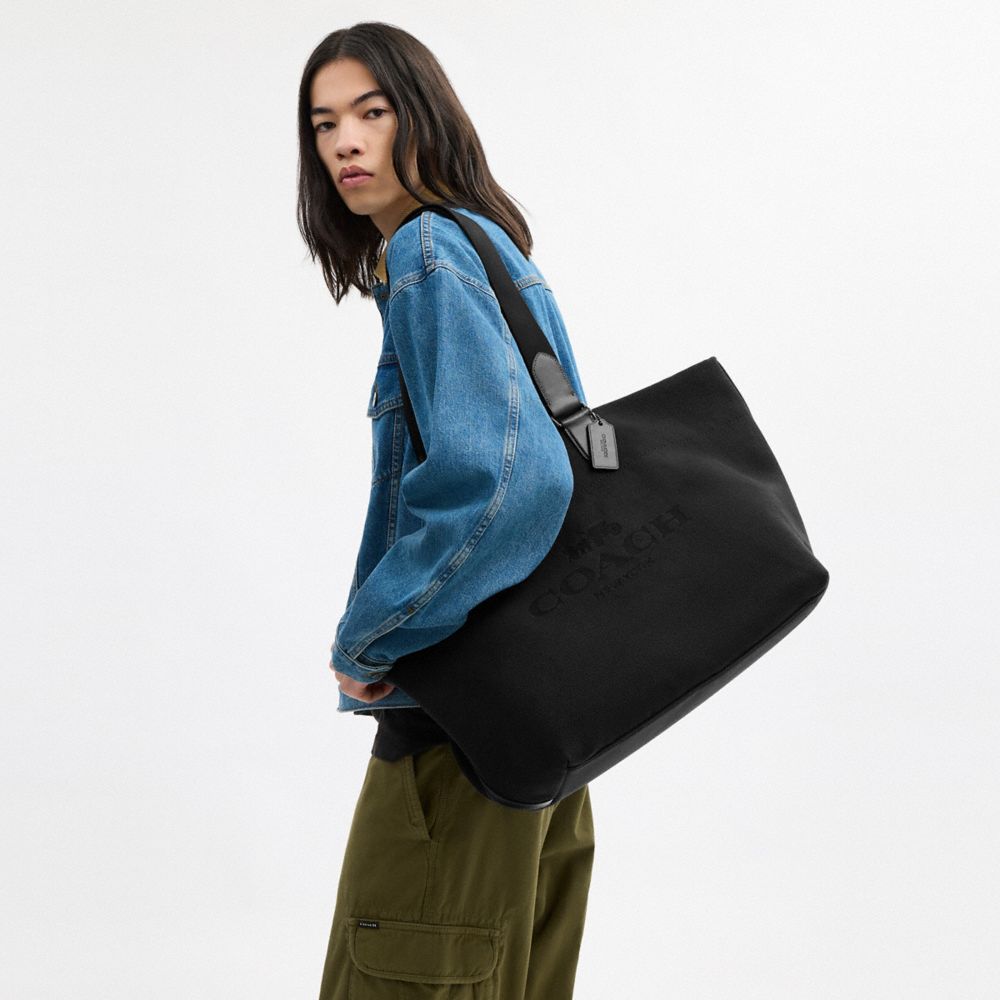 Coach Tour Tote Bag Gunmetal Black Multi