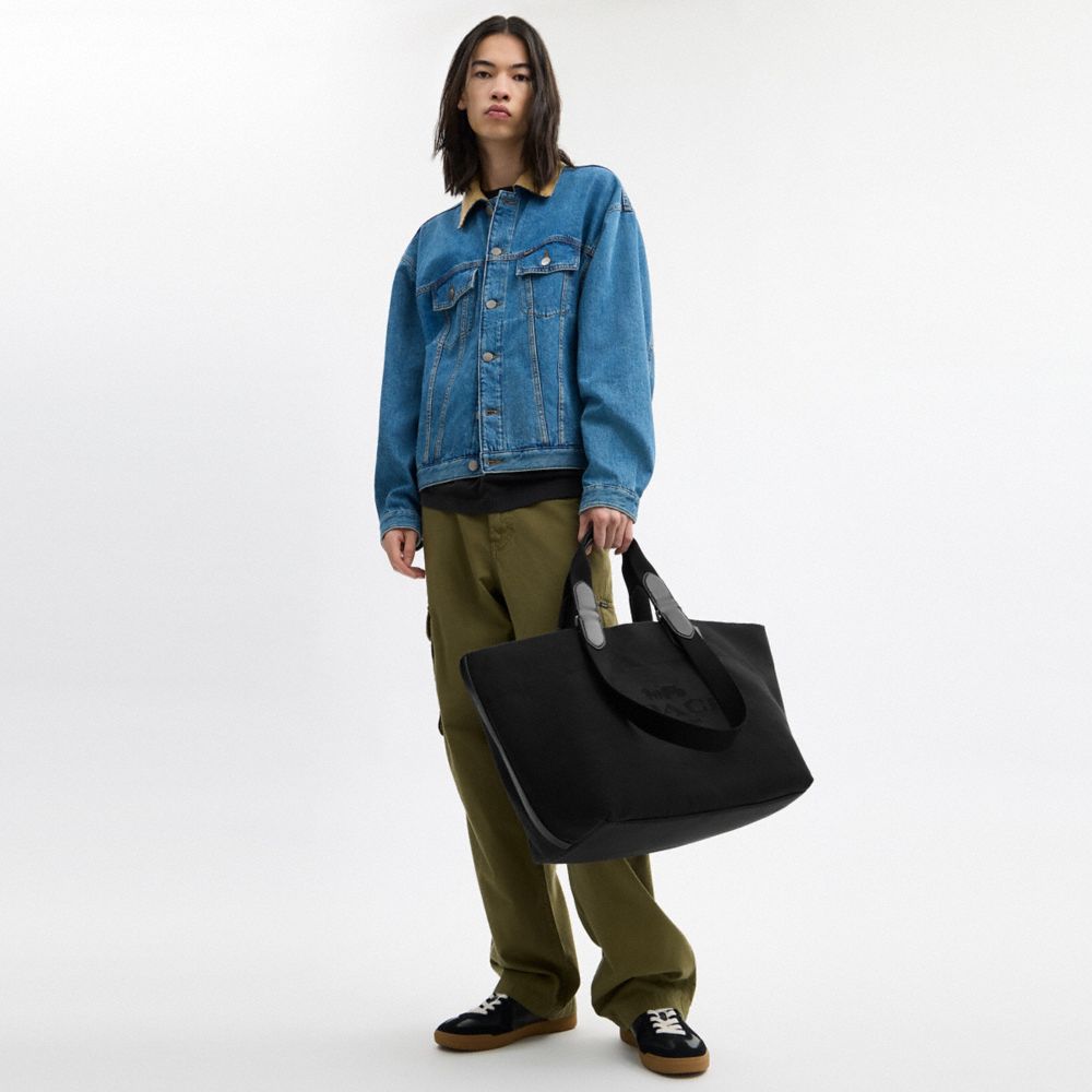 Coach Tour Tote Bag Gunmetal Black Multi
