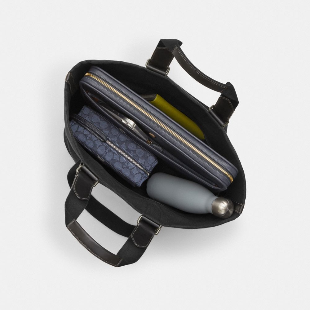 Coach Small Tour Tote Bag Gunmetal Black Multi