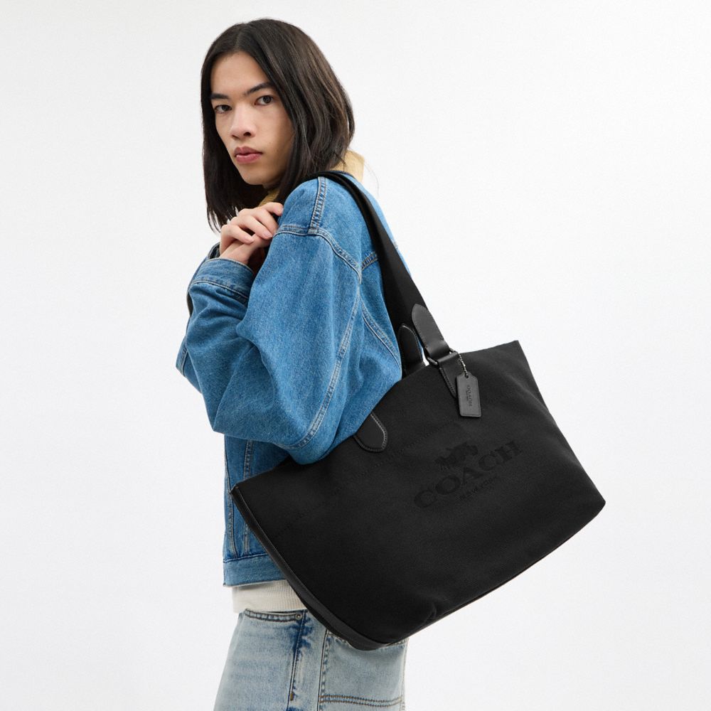 Coach Small Tour Tote Bag Gunmetal Black Multi