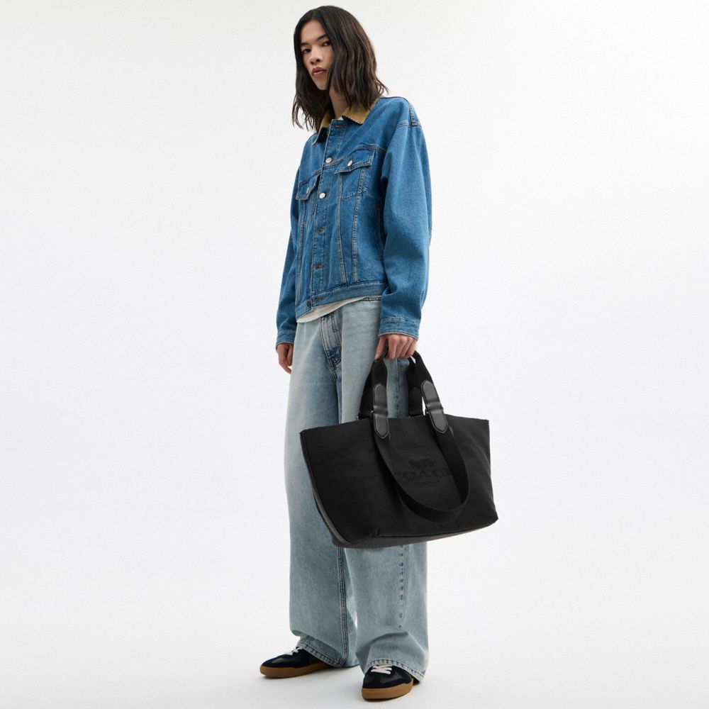 Coach Small Tour Tote Bag Gunmetal Black Multi