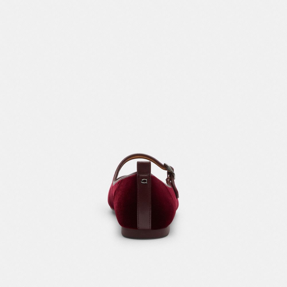 Coach C Rivet Mary Jane Burgundy Merlot