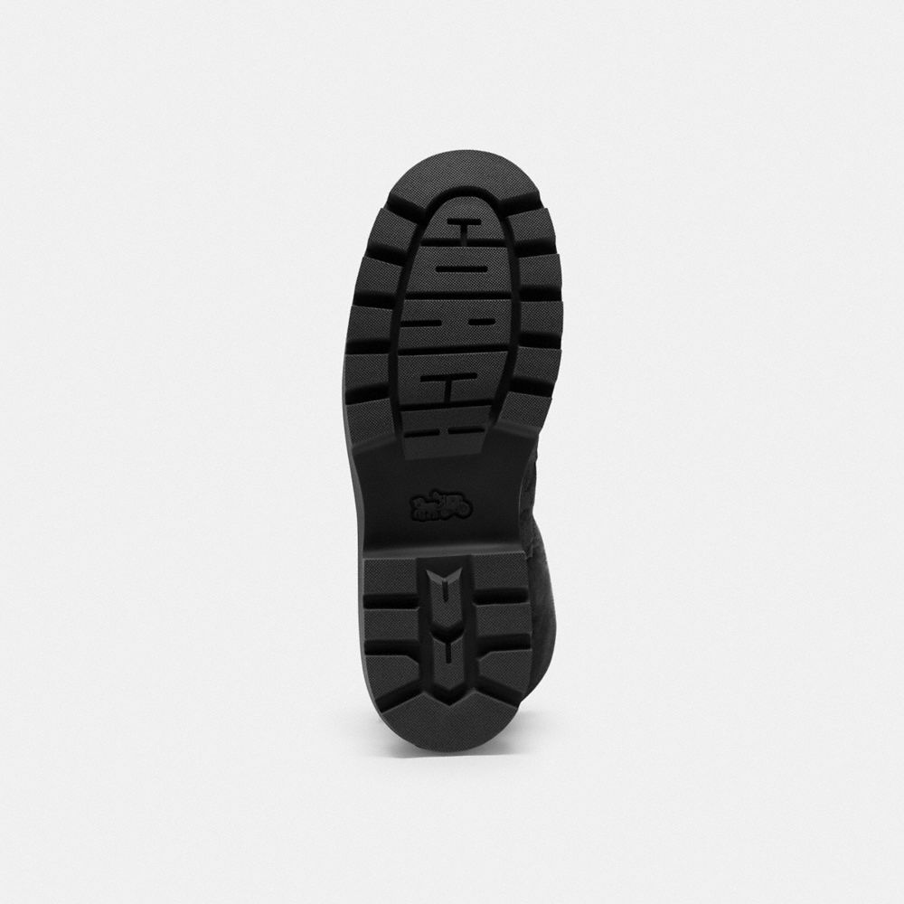 Women's Coach Chunky Sherpa Bootie In Signature Suede Black