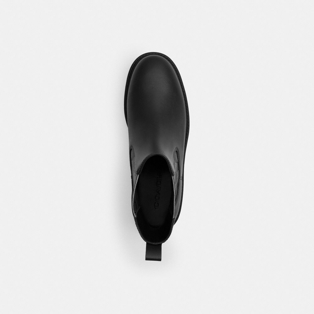 Women's Coach Lucy Chelsea Boot With Signature Polyester Black