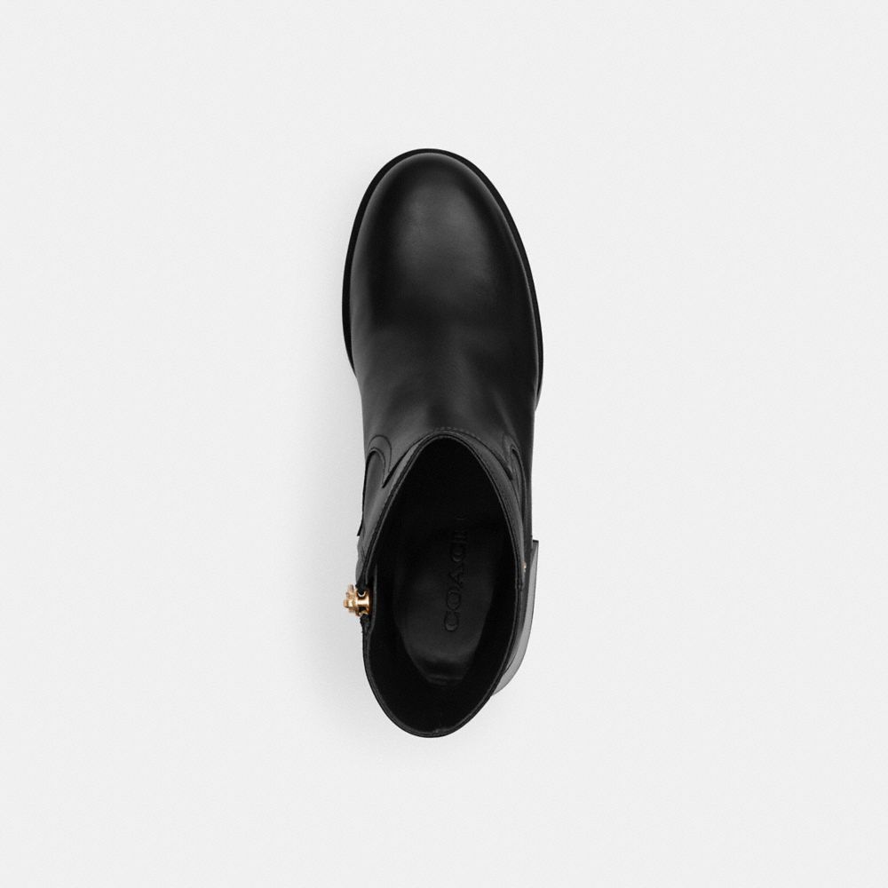 Women's Coach Block Heel Boot Black