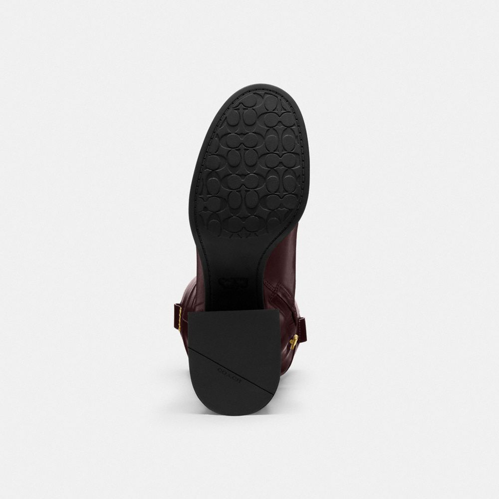 Women's Coach Block Heel Tall Boot Dark Wine