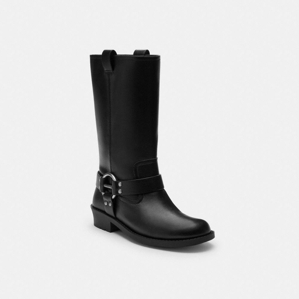 Women's Coach Harness Boot Black