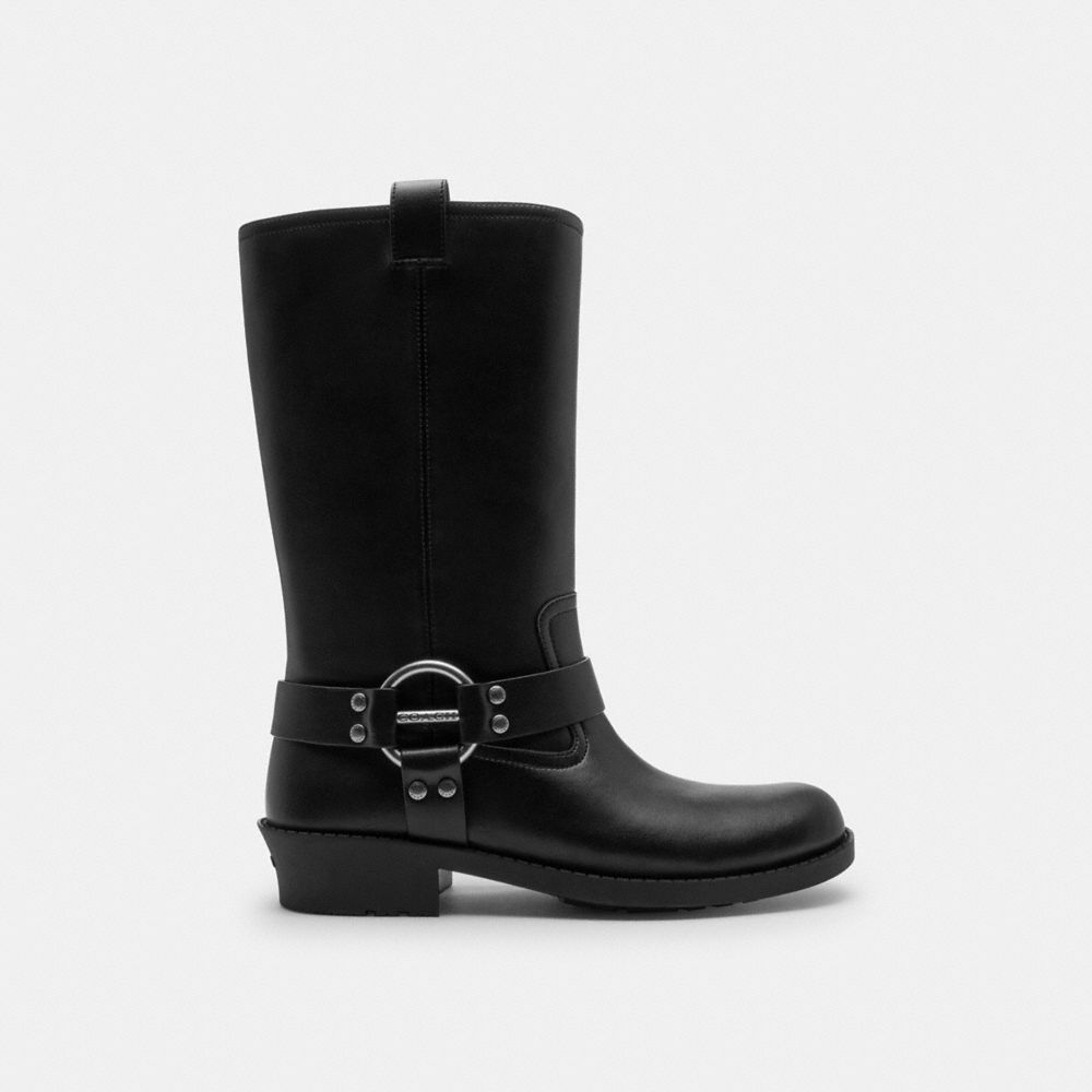Women's Coach Harness Boot Black