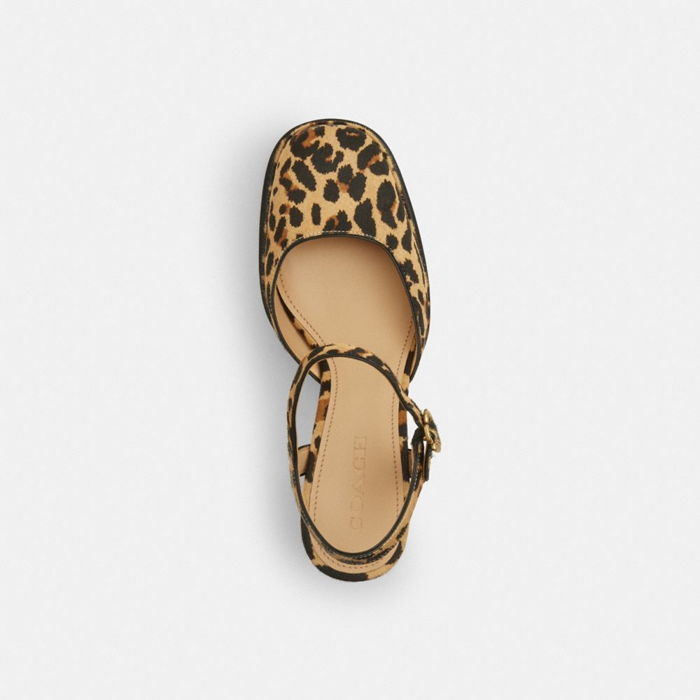 Women's Coach Tea Rose Pump With Leopard Print Natural Leopard
