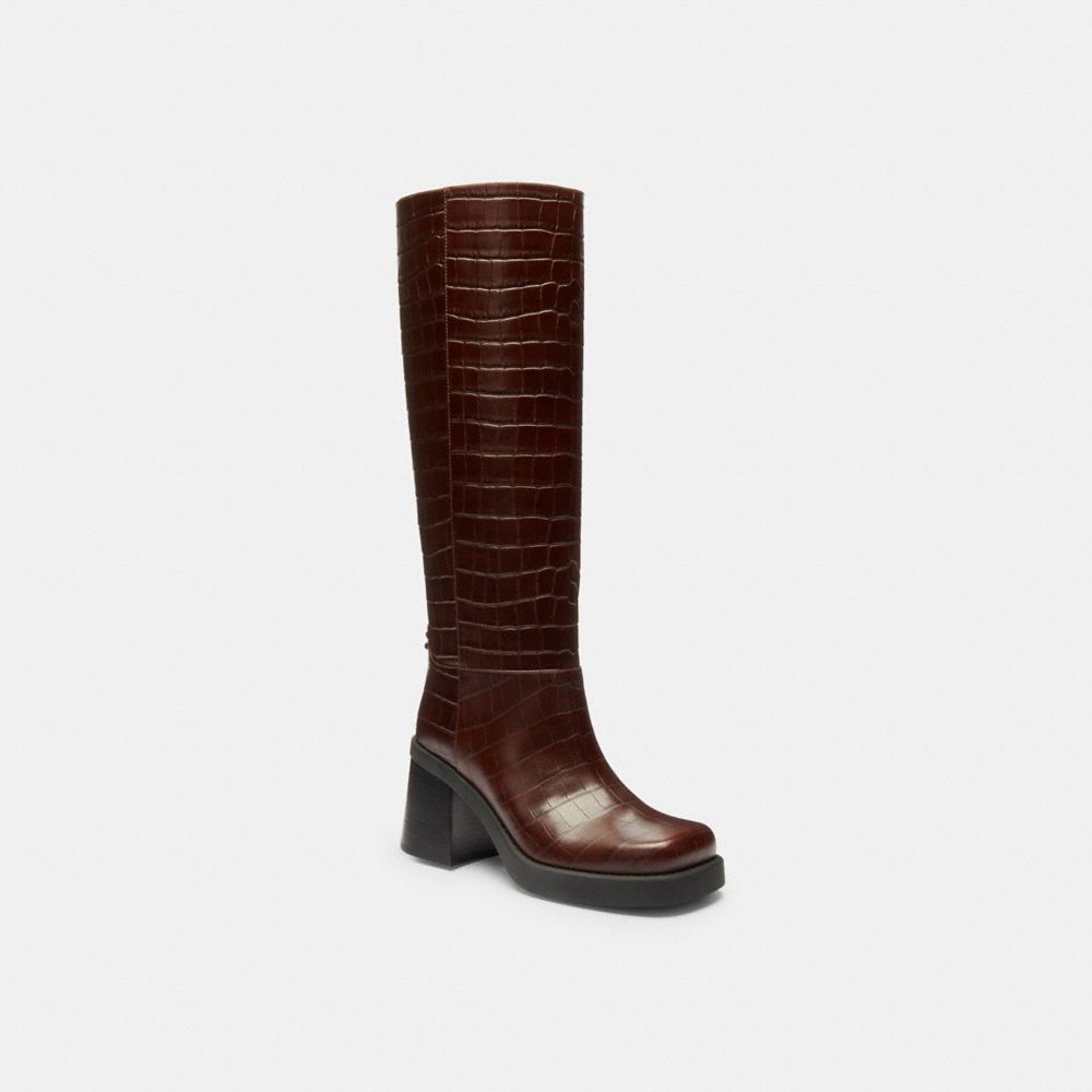 Women's Coach Sculpted C Tall Boot Maple