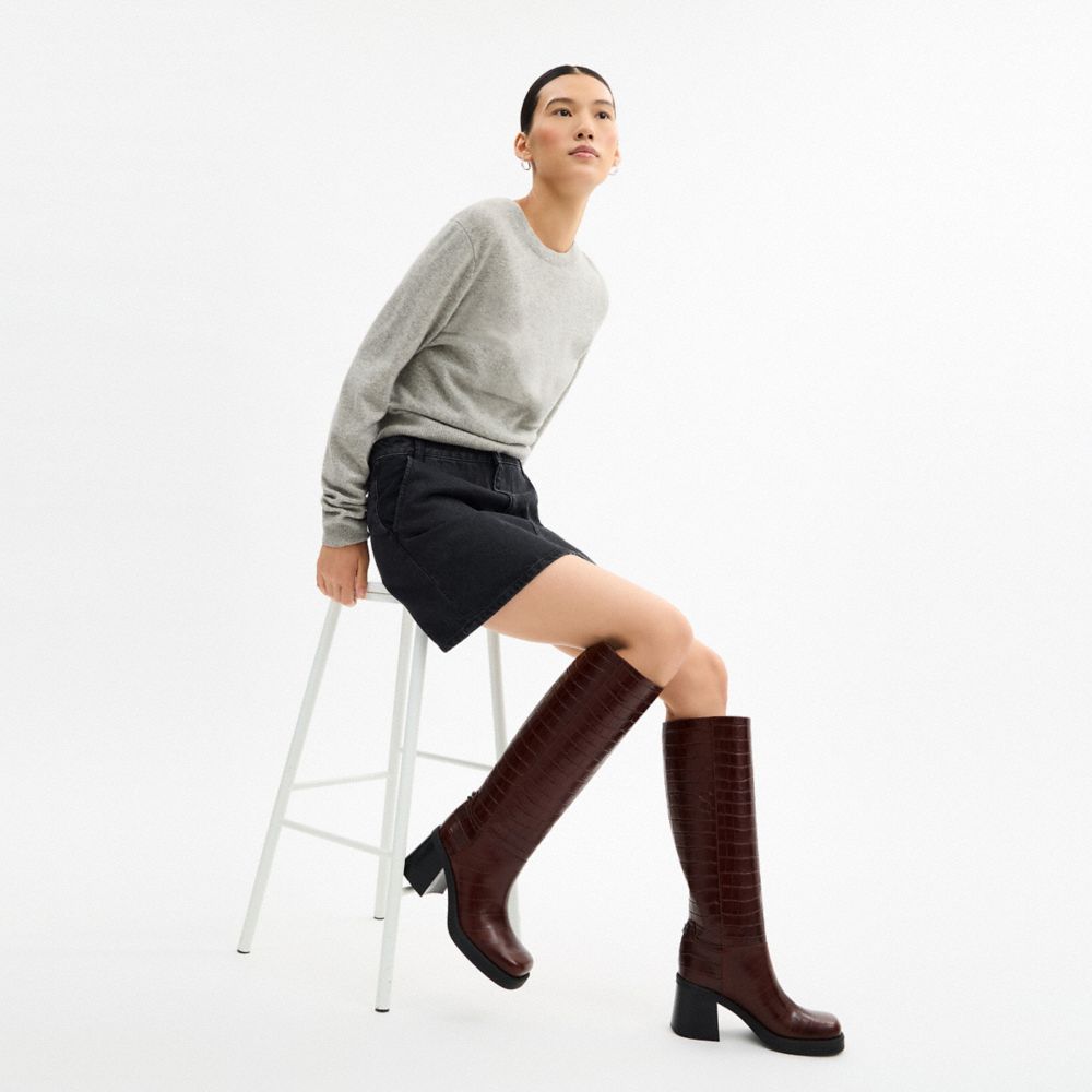 Women's Coach Sculpted C Tall Boot Maple