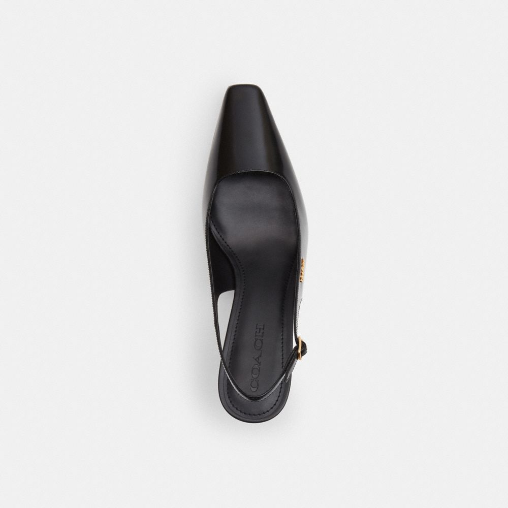 Women's Coach Slingback Heel Black