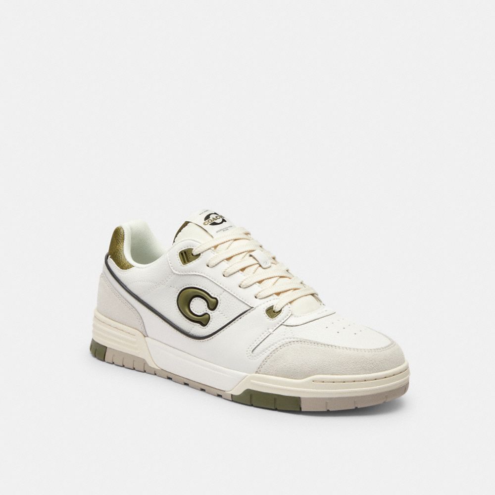 Men's Coach Soho Sneaker Olive Optic White