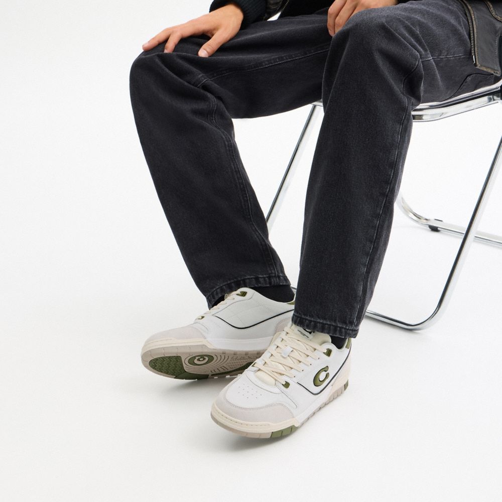 Men's Coach Soho Sneaker Olive Optic White