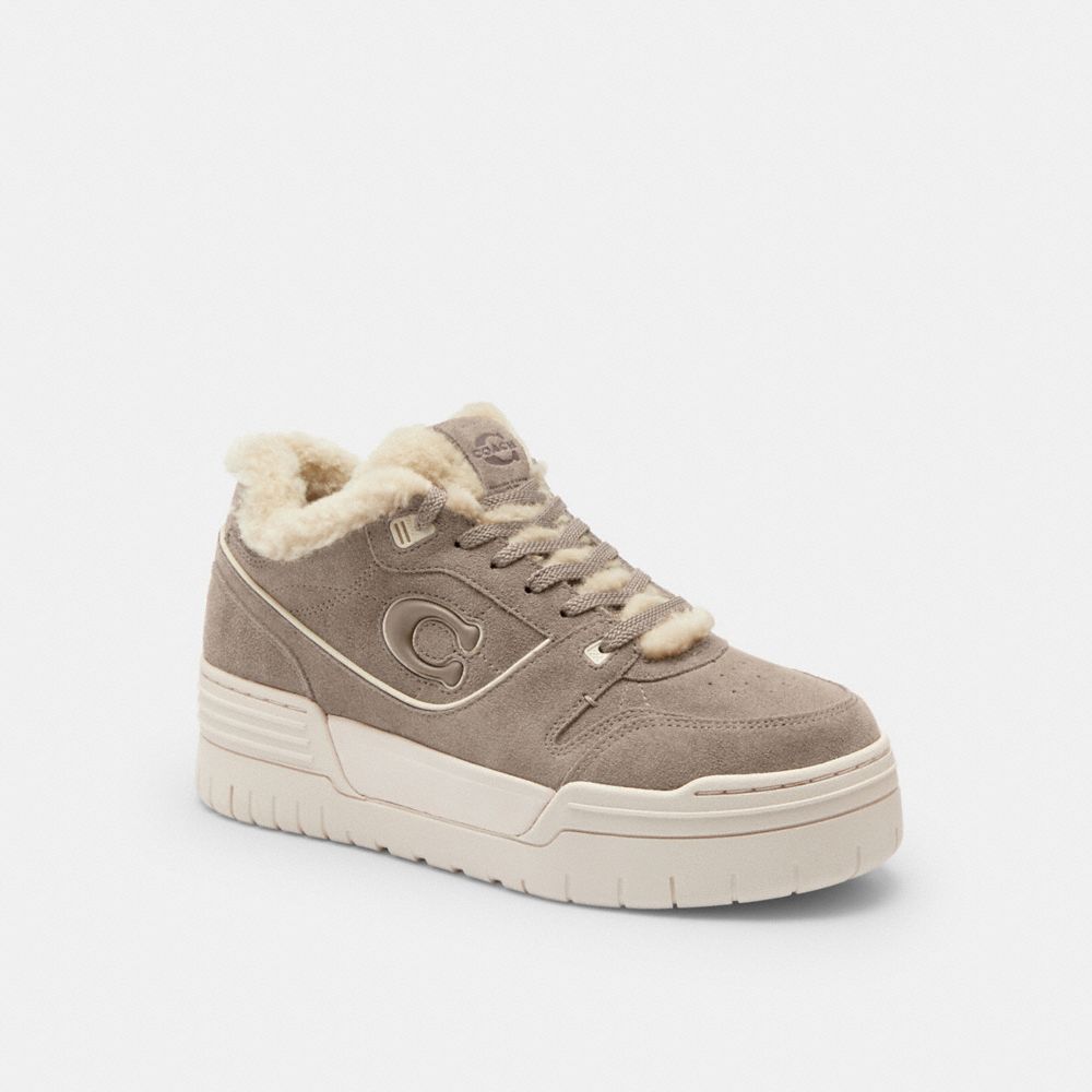 Women's Coach Soho Platform Sneaker Chalk Grey Birch