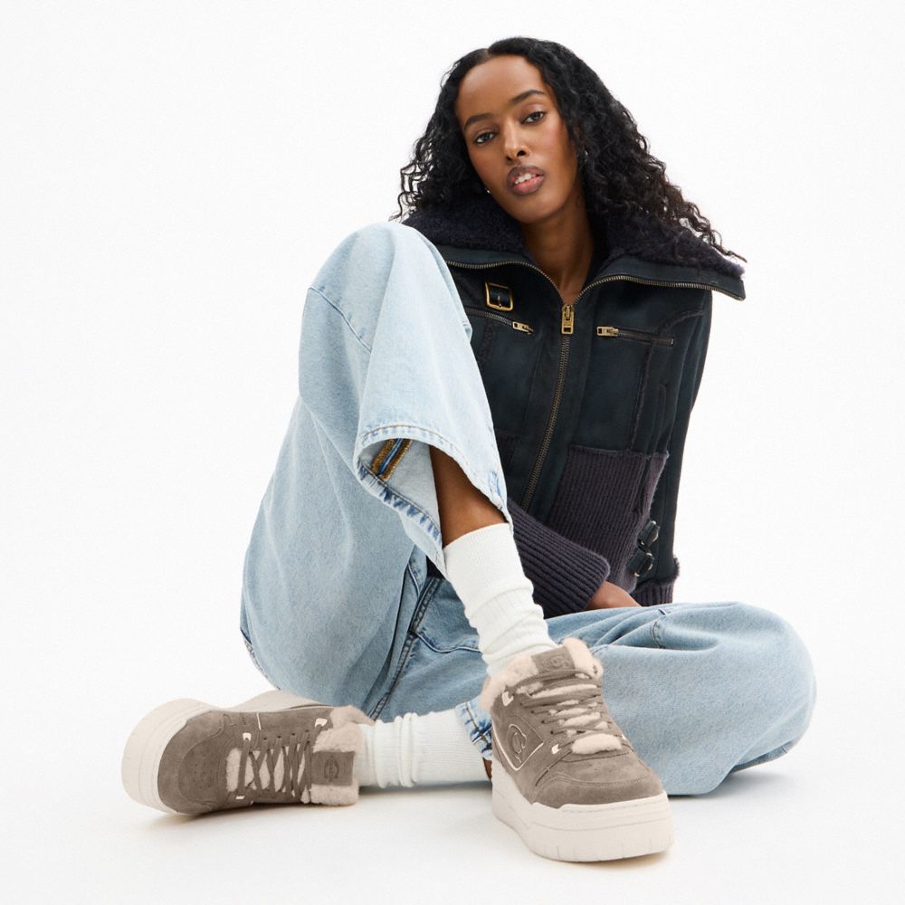 Women's Coach Soho Platform Sneaker Chalk Grey Birch