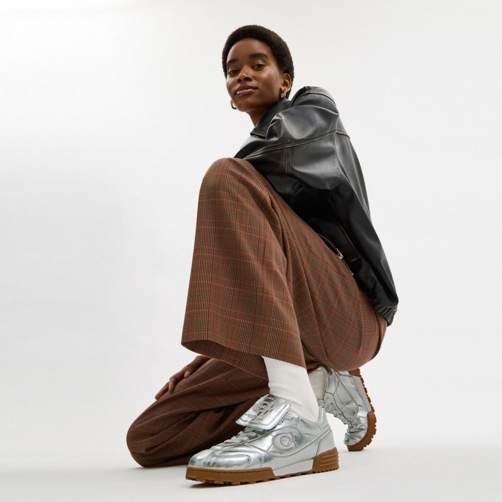 Women's Coach Match Sneaker Silver