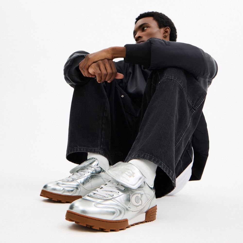 Men's Coach Match Sneaker Silver