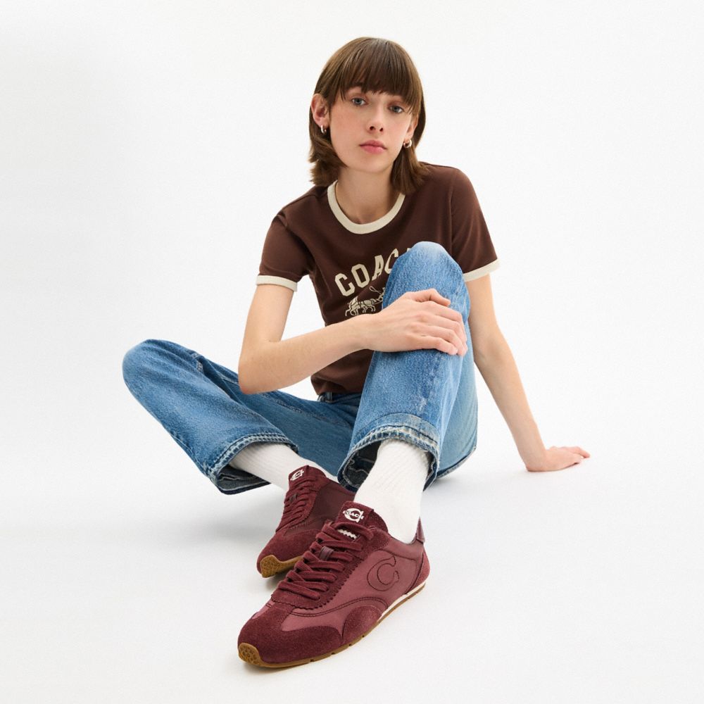 Women's Coach Flat Sneaker Merlot