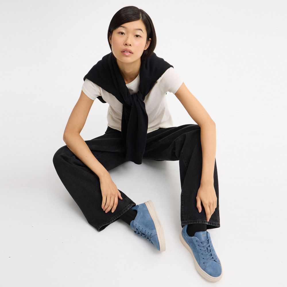 Women's Coach High Line Sneaker Light Denim Chalk