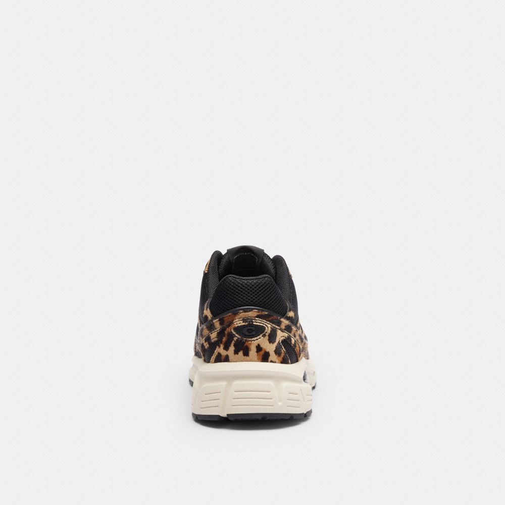 Coach Sport Sneaker With Leopard Print Black Leopard