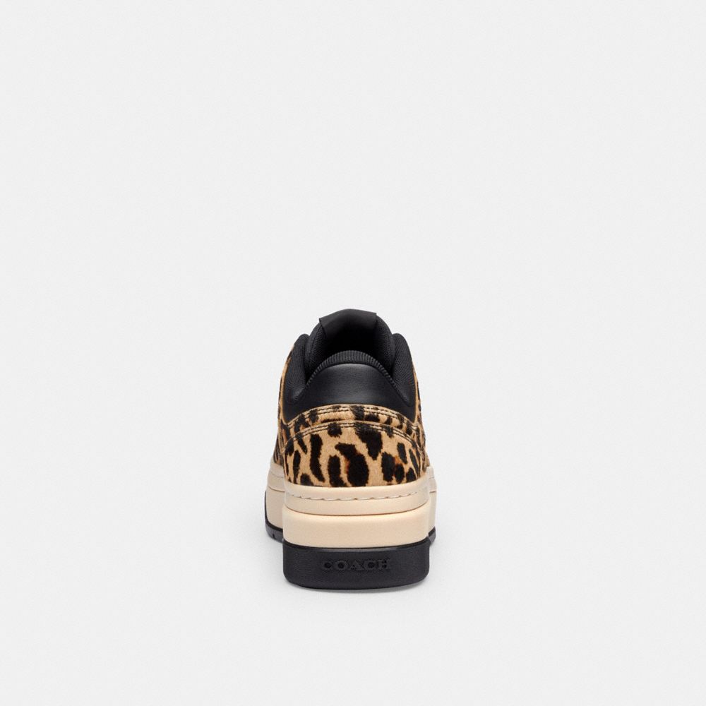 Coach Platform Sneaker With Leopard Print Black Leopard