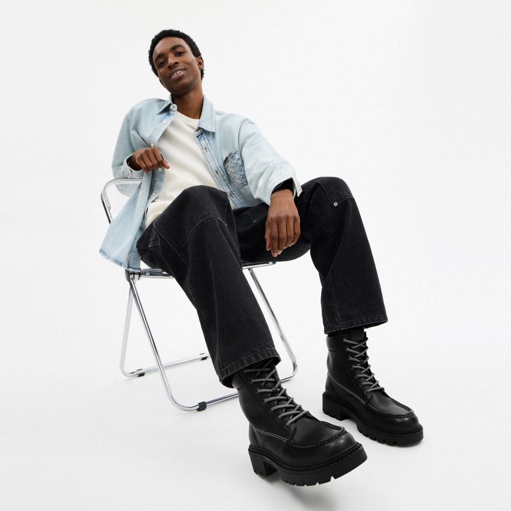Men's Coach Lug Sole Boot Black