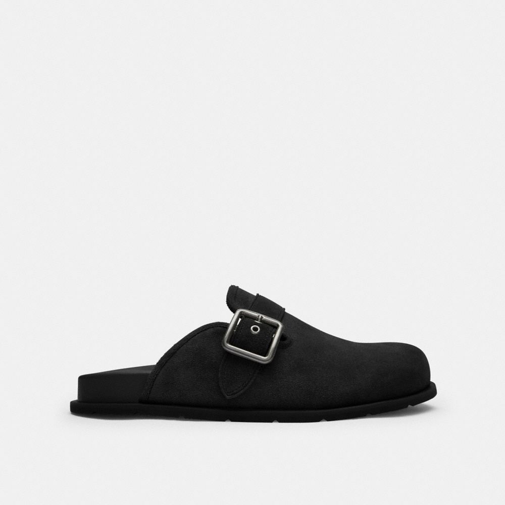 Men's Coach Buckle Clog Black