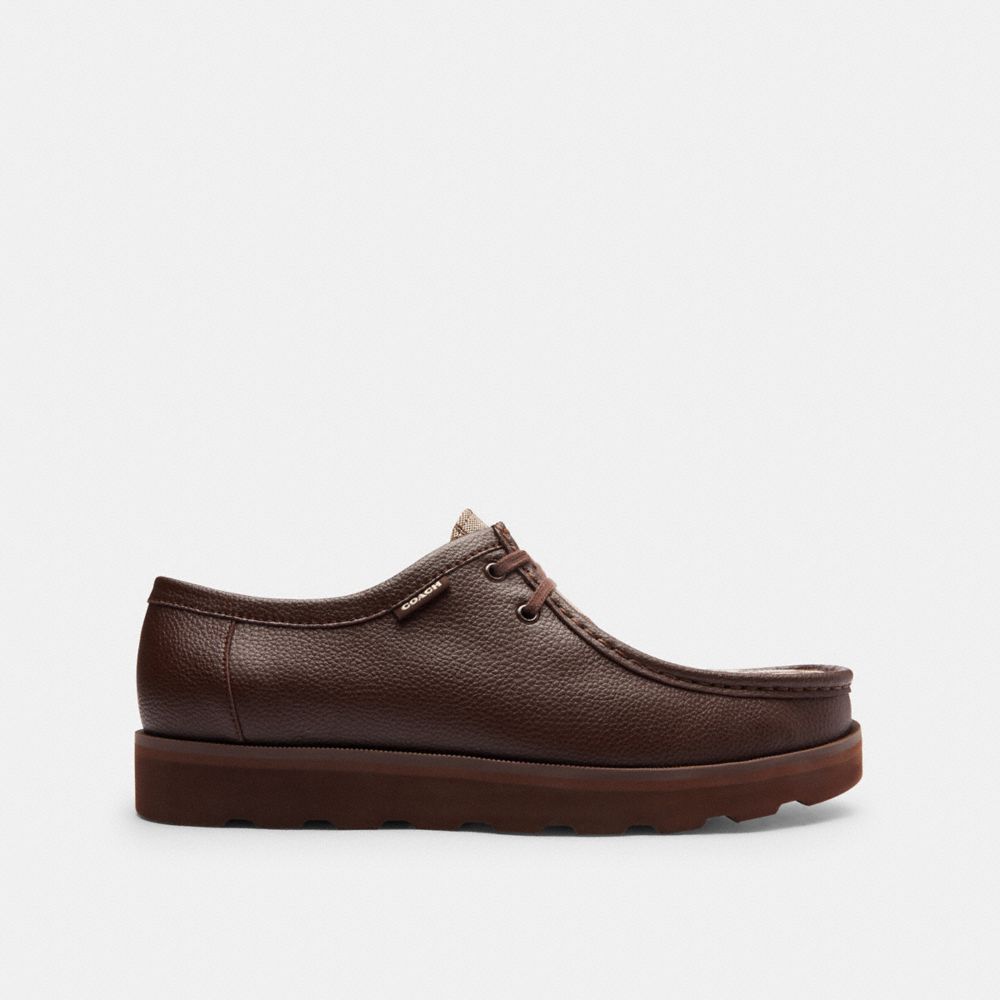 Men's Coach Chukka Shoe With Signature Canvas Oak Maple