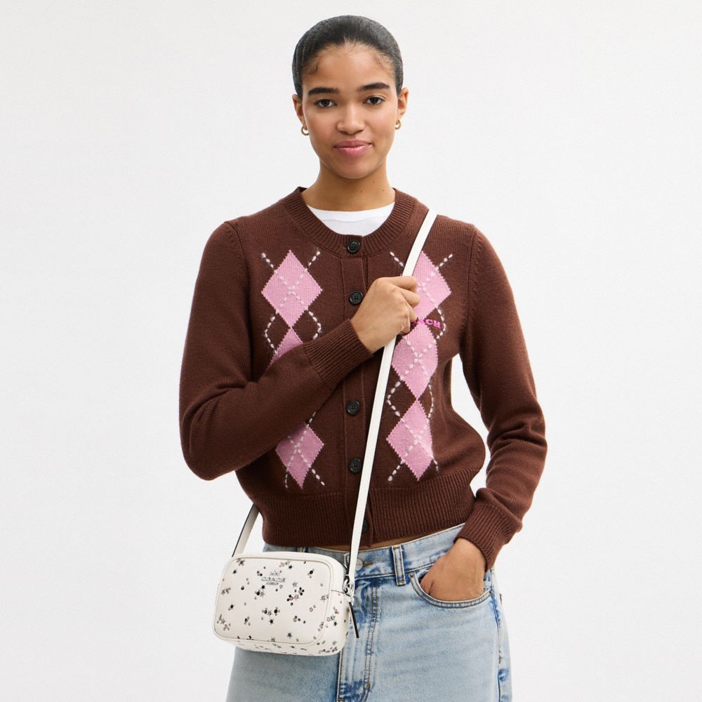 Coach Mini Jamie Camera Bag With Star Print Silver