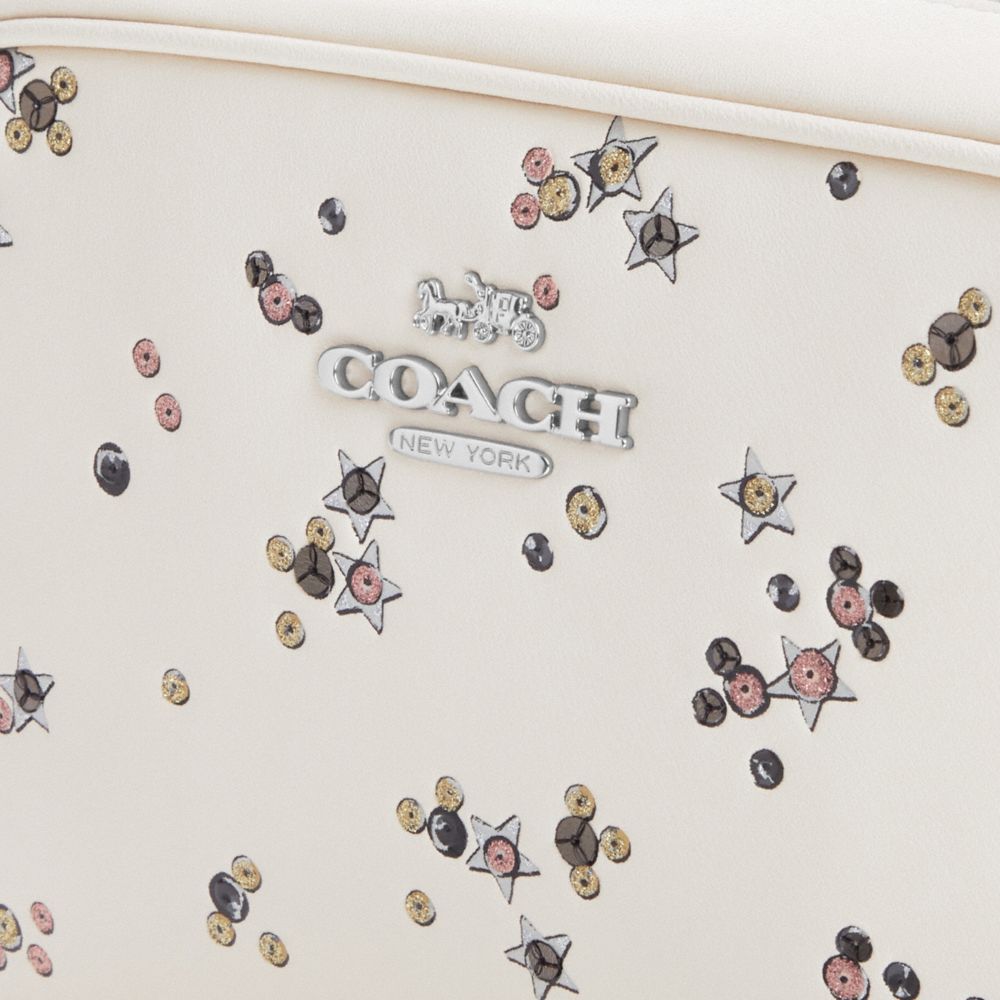 Coach Mini Jamie Camera Bag With Star Print Silver