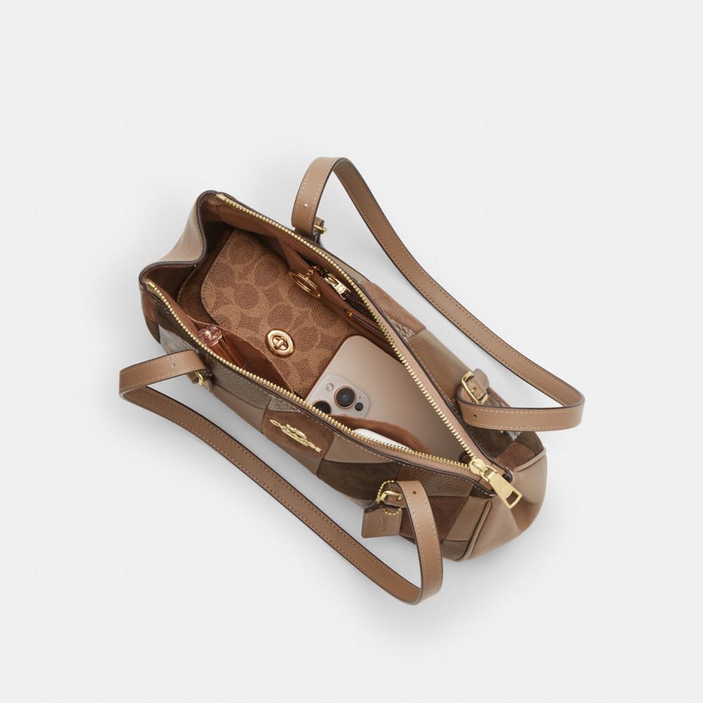 Coach Asher Shoulder Bag With Patchwork Im Mushroom Multi