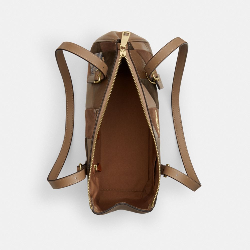 Coach Asher Shoulder Bag With Patchwork Im Mushroom Multi