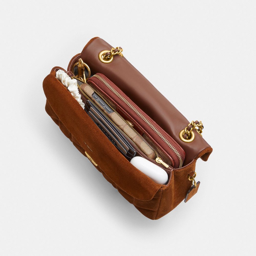 Coach Tabby Shoulder Bag 26 With Quilting Brass Warm Brown