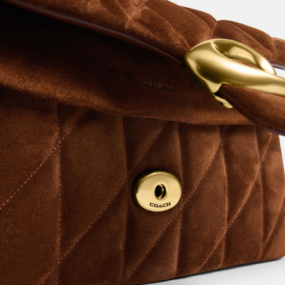 Coach Tabby Shoulder Bag 26 With Quilting Brass Warm Brown