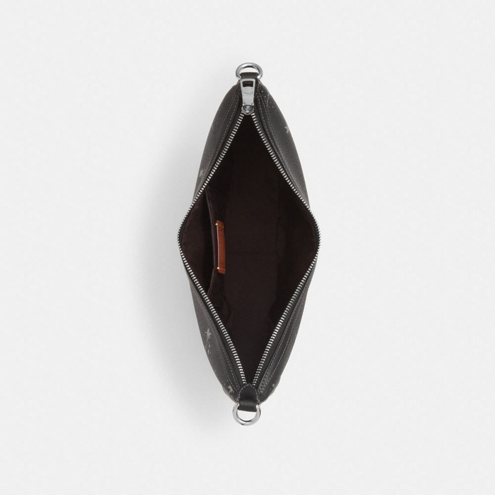 Coach Aria Shoulder Bag With Star Print Silver