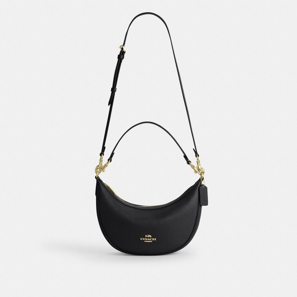 Coach Aria Shoulder Bag Gold Black