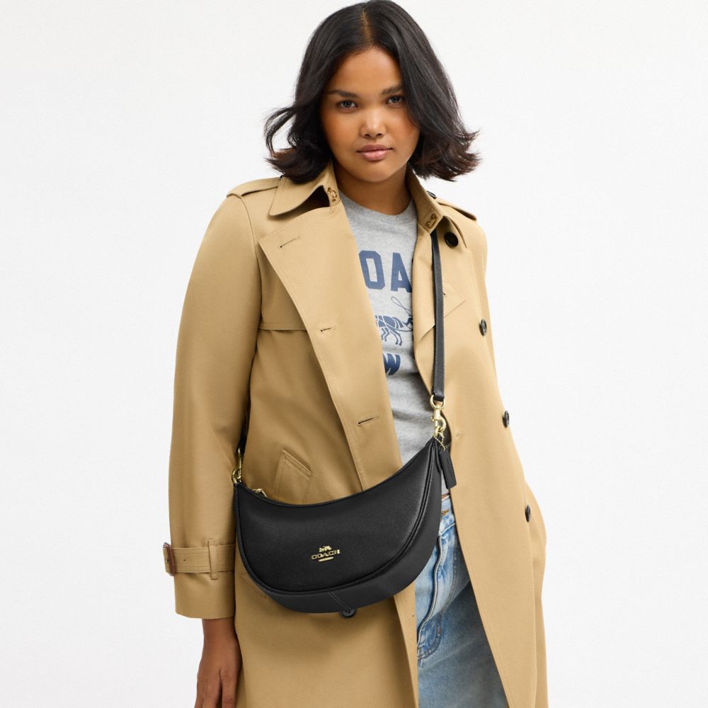 Coach Aria Shoulder Bag Gold Black