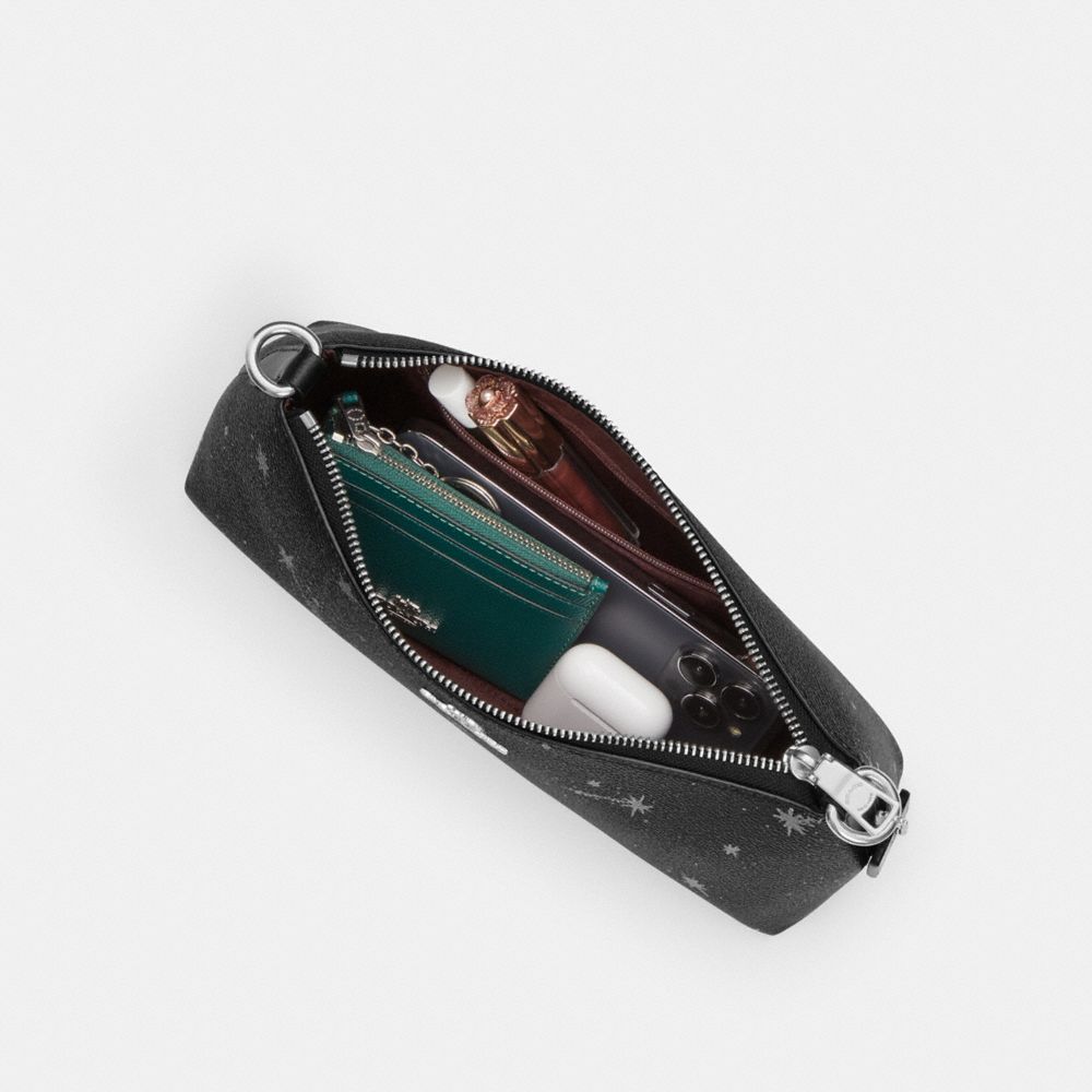 Coach Charlotte Shoulder Bag With Star Print Silver Black Multi