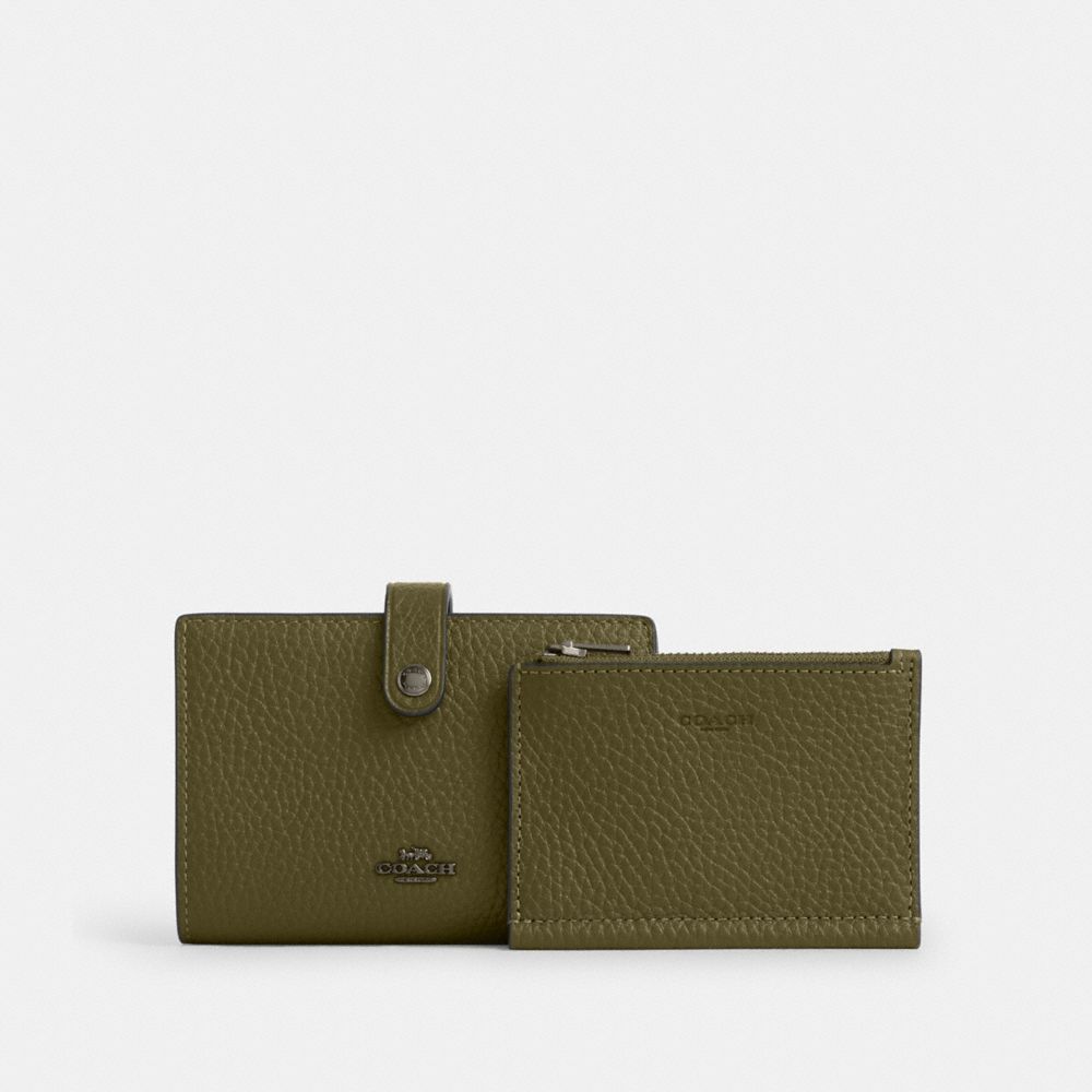 Coach 2 In 1 Wallet Gunmetal Olive