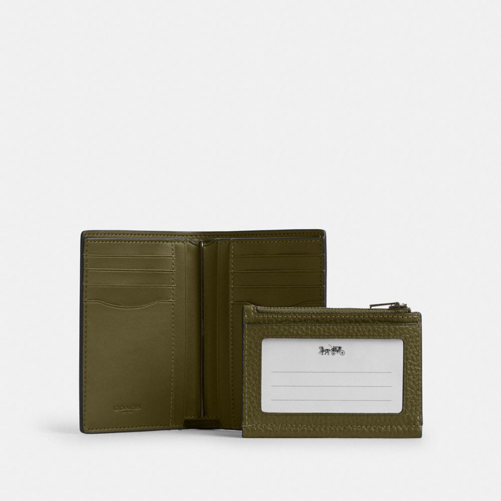Coach 2 In 1 Wallet Gunmetal Olive