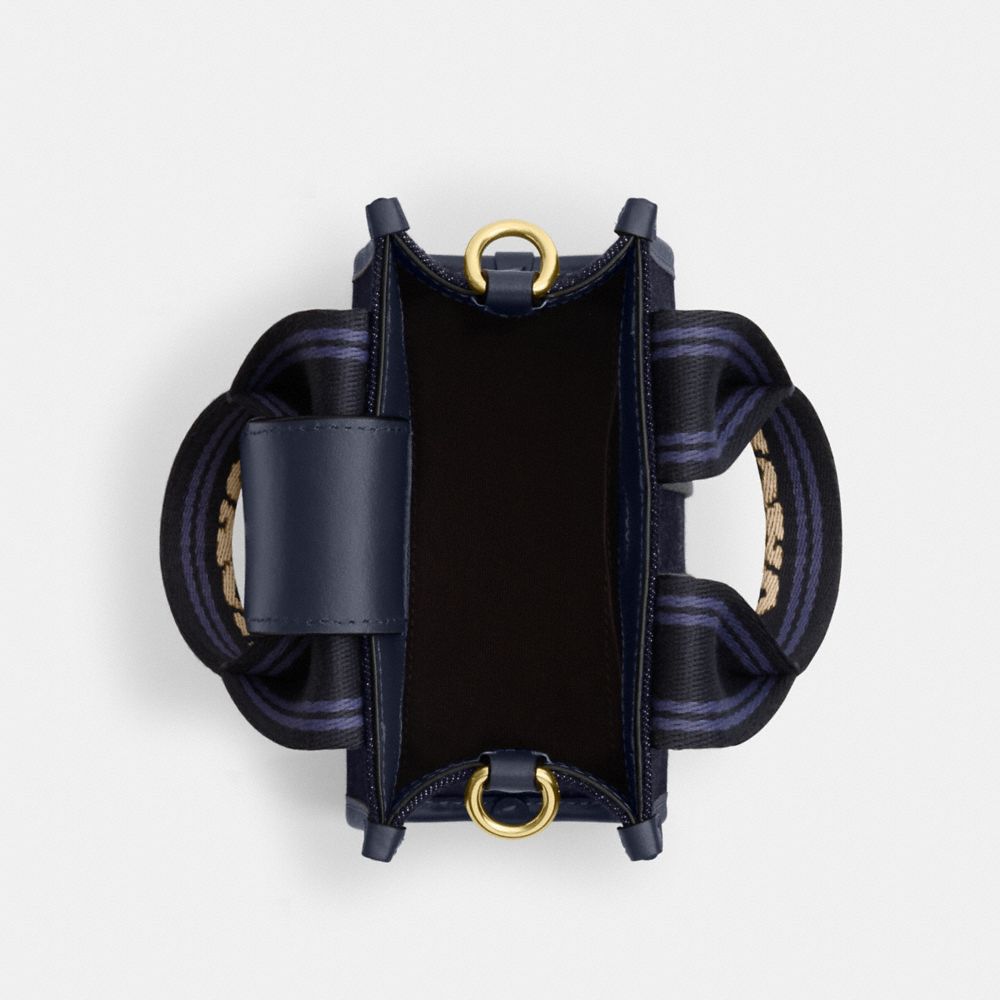 Coach Smith Mini Tote Bag In Regenerative Cotton Im Dark Denim Multi