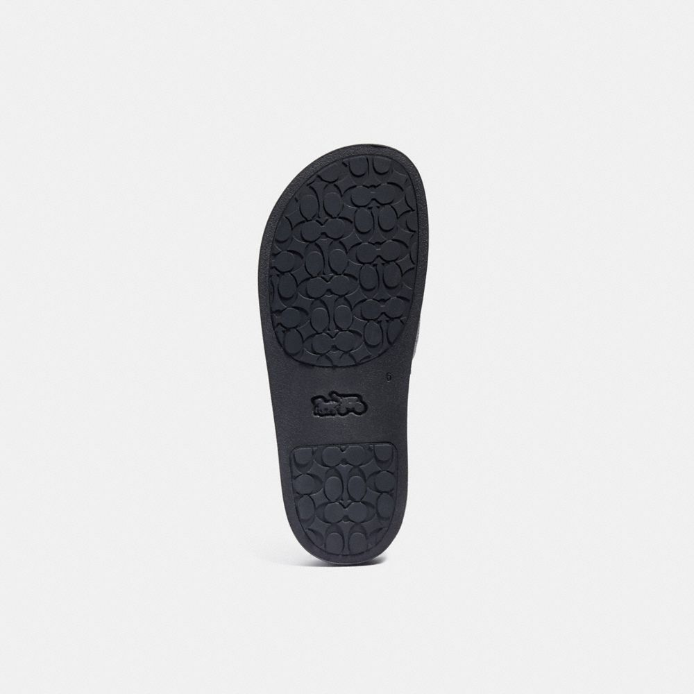 Women's Coach Udele Sport Slide In Signature Canvas Charcoal Black