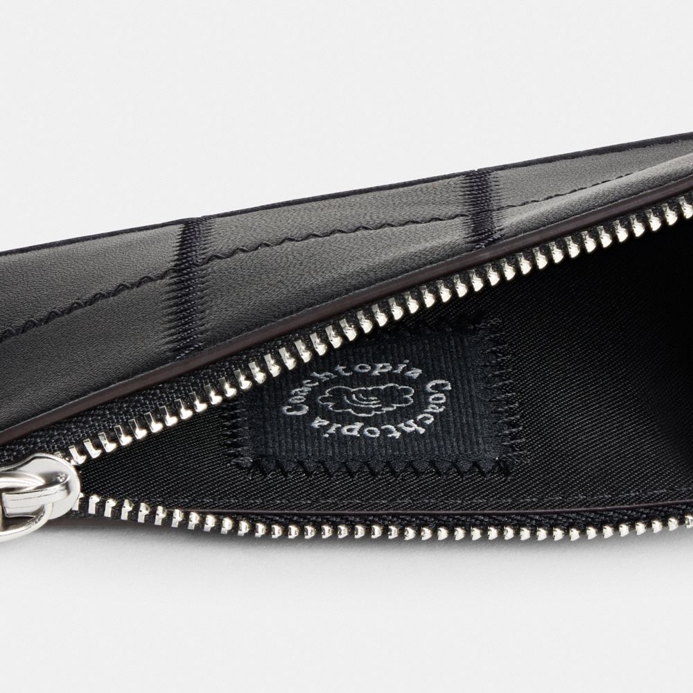 Coach Alter/Ego Zip Card Case With Key Ring Black