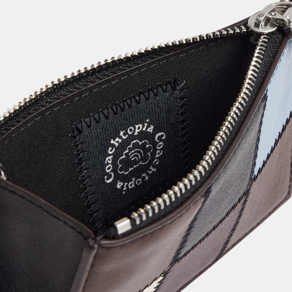 Coach Zip Card Case With Key Ring In Upcrafted Leather Multi 2