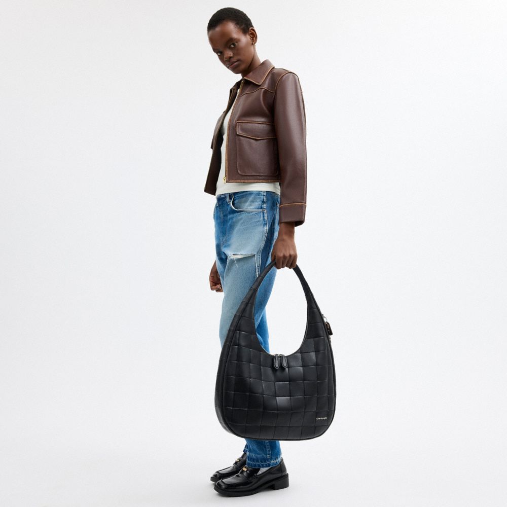 Coach Alter/Ego Large Crescent Shoulder Bag Black 2